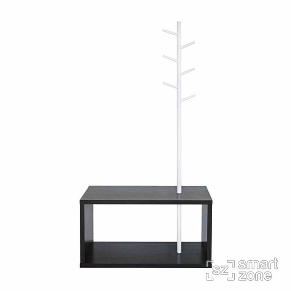 Напольная стойка-вешалка для одежды из дерева ОКЕАНА венге-белый Напольная стойка-вешалка для одежды из дерева ОКЕАНА венге-белый