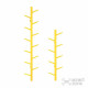 Вішалка настінна Вічуга жовтий -
                                                        Фото 1