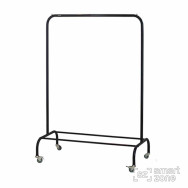 Стійка для одягу АТЛАНТА чорний 140x100x48 на коліщатках