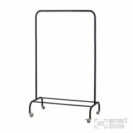 Стійка для одягу АТЛАНТА чорний 165x100x48 на коліщатках