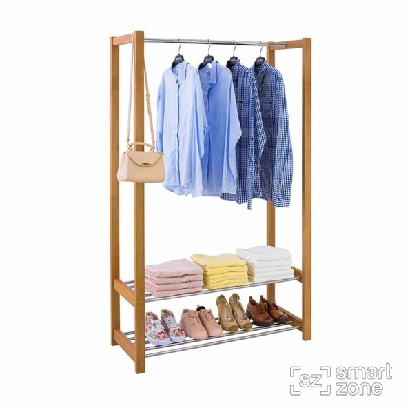 Напольная стойка для одежды с полками ЛУКСОР бук -
                                                        Фото 2