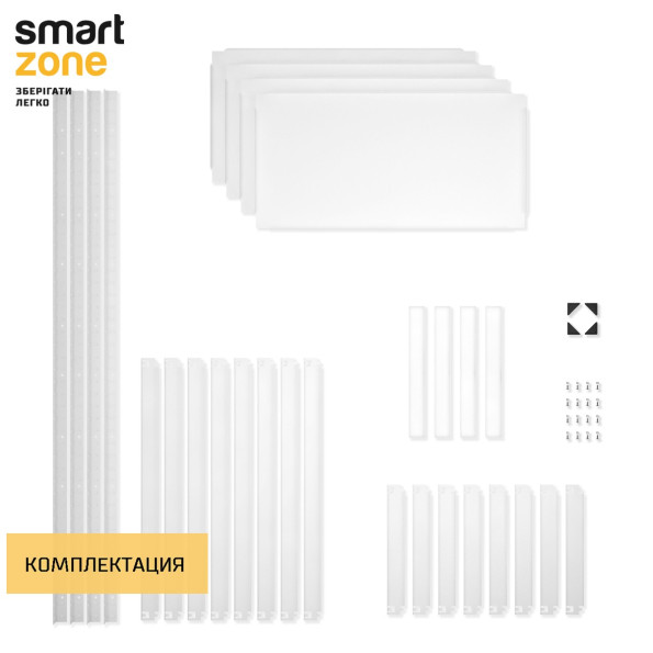 Стеллаж металлический 300х110х40 см БЕЛЫЙ 4 полки из металла ХАРДИ-ПРО-9810 для дома, магазина, склада -
                                                        Фото 8