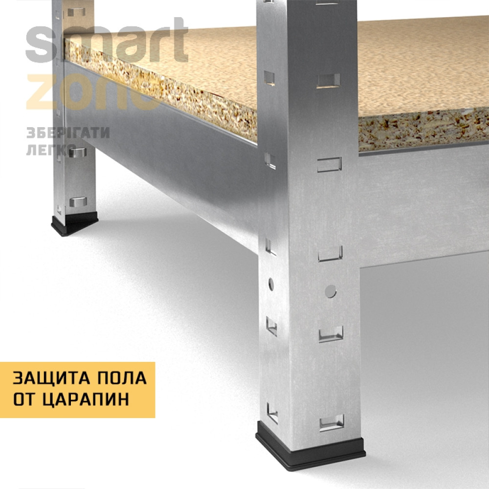 Стеллаж металлический 150х80х70 см ЦИНК 5 полок из ДСП ХАРДИ-ПРО-24067 для дома, магазина, склада - Фото 6