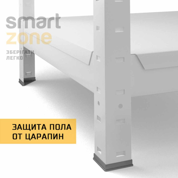 Стеллаж металлический 250х70х40 см БЕЛЫЙ 7 полок из металла ХАРДИ-ПРО-3843 для дома, магазина, склада -
                                                        Фото 7