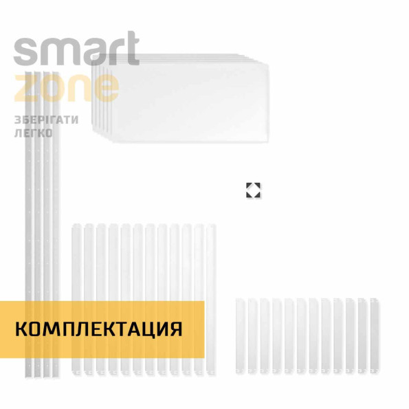 Стеллаж металлический 200х90х45 см БЕЛЫЙ 6 полок из металла ХАРДИ-ПРО-8897 для дома, магазина, склада -
                                                        Фото 7