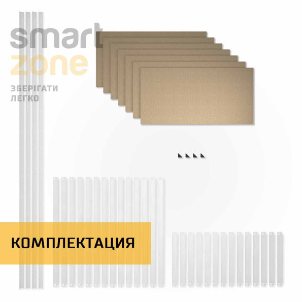 Стеллаж металлический 250х80х80 см БЕЛЫЙ 7 полок из ДСП ХАРДИ-ПРО-29595 для дома, магазина, склада -
                                                        Фото 7