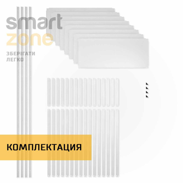 Стелаж металевий 300х90х60 см БІЛИЙ 8 полиць із металу ХАРДІ-ПРО-4390 для дому, магазину, складу -
                                                        Фото 7