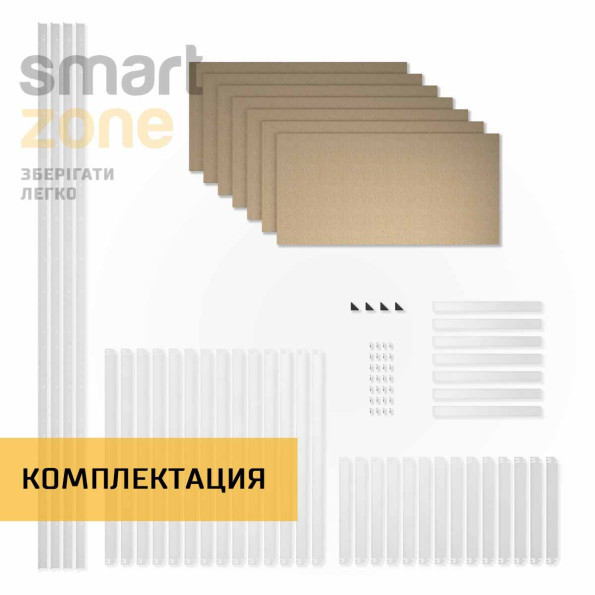 Стеллаж металлический 280х120х50 см БЕЛЫЙ 7 полок из ДСП ХАРДИ-ПРО-30279 для дома, магазина, склада -
                                                        Фото 8