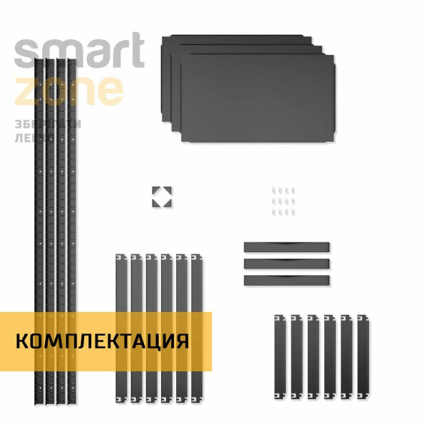 Стеллаж металлический 180х110х30 см ЧЕРНЫЙ 3 полки из металла ХАРДИ-ПРО-10564 для дома, магазина, склада -
                                                        Фото 8