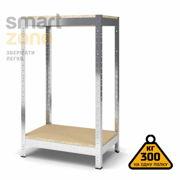 Стелаж металевий 90х110х100 см ЦИНК 2 полиці з ДСП ХАРДІ-ПРО-319691 для дому, магазину, складу -
                                                        Фото 2