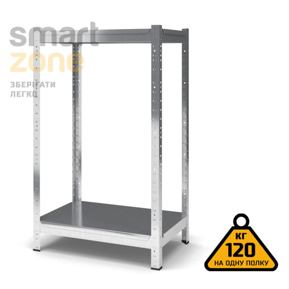 Стелаж металевий 80х60х40 см ЦИНК 2 полиці із металу ХАРДІ-ПРО-903 для дому, магазину, складу -
                                                        Фото 2