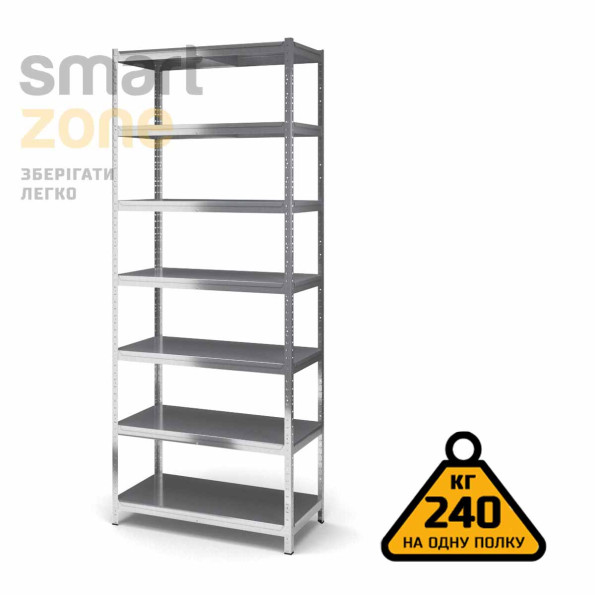 Стелаж металевий 280х120х40 см ЦИНК 7 полиць із металу ХАРДІ-ПРО-7815 для дому, магазину, складу -
                                                        Фото 2