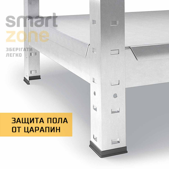 Стеллаж металлический 150х120х60 см ЦИНК 4 полки из металла ХАРДИ-ПРО-6741 для дома, магазина, склада -
                                                        Фото 5