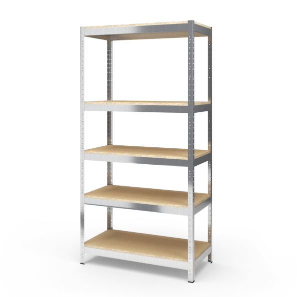 Стеллаж металлический 220х110х45 см ЦИНК 5 полок из ДСП ХАРДИ-ПРО-13796 для дома, магазина, склада -
                                                        Фото 2