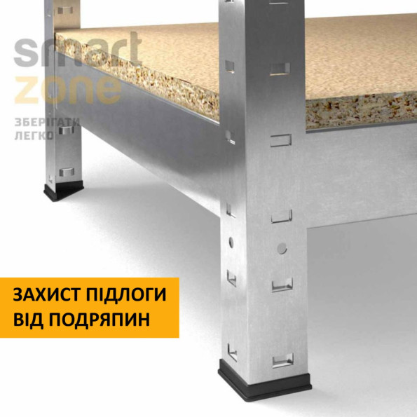 Стеллаж металлический 180х90х50 см ЦИНК 5 полок ДСП ХАРДИ-476 для дома, гаража -
                                                        Фото 5