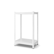 Стеллаж металлический 120х80х45 см БЕЛЫЙ 2 полки из металла ХАРДИ-ПРО-2891 для дома, магазина, склада