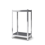 Стеллаж металлический 80х60х40 см ЦИНК 2 полки из металла ХАРДИ-ПРО-903 для дома, магазина, склада