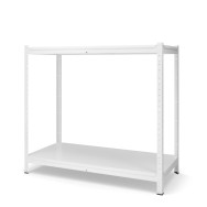 Стелаж металевий 120х120х50 см БІЛИЙ 2 полиці із металу ХАРДІ-ПРО-8336 для дому, магазину, складу