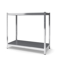 Стеллаж металлический 100х110х30 см ЦИНК 2 полки из металла ХАРДИ-ПРО-1029 для дома, магазина, склада