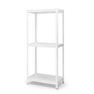 Стеллаж металлический 80х50х50 см БЕЛЫЙ 3 полки из металла ХАРДИ-ПРО-2694 для дома, магазина, склада