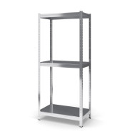 Стеллаж металлический 100х100х30 см ЦИНК 3 полки из металла ХАРДИ-ПРО-1020 для дома, магазина, склада