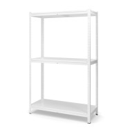 Стеллаж металлический 100х120х50 см БЕЛЫЙ 3 полки из металла ХАРДИ-ПРО-8222 для дома, магазина, склада