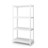 Стелаж металевий 250х60х30 см БІЛИЙ 4 полиці із металу ХАРДІ-ПРО-3804 для дому, магазину, складу