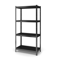 Стеллаж металлический 180х60х50 см ЧЕРНЫЙ 4 полки из металла ХАРДИ-ПРО-10477 для дома, магазина, склада