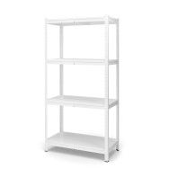 Стеллаж металлический 300х110х40 см БЕЛЫЙ 4 полки из металла ХАРДИ-ПРО-9810 для дома, магазина, склада