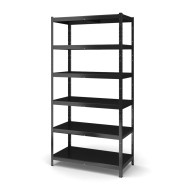 Стеллаж металлический 180х110х30 см ЧЕРНЫЙ 6 полок из металла ХАРДИ-ПРО-10567 для дома, магазина, склада