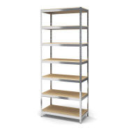 Стеллаж металлический 300х80х30 см ЦИНК 7 полок из ДСП ХАРДИ-ПРО-15111 для дома, магазина, склада
