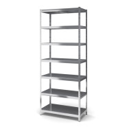 Стелаж металевий 280х120х40 см ЦИНК 7 полиць із металу ХАРДІ-ПРО-7815 для дому, магазину, складу