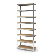 Стеллаж металлический 300х100х80 см ЦИНК 8 полок из ДСП ХАРДИ-ПРО-26830 для дома, магазина, склада