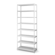 Стелаж металевий 300х90х60 см БІЛИЙ 8 полиць із металу ХАРДІ-ПРО-4390 для дому, магазину, складу