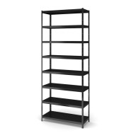 Стеллаж металлический 300х80х40 см ЧЕРНЫЙ 8 полок из металла ХАРДИ-ПРО-11518 для дома, магазина, склада