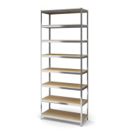 Стеллаж металлический 250х110х60 см ЦИНК 8 полок из ДСП ХАРДИ-ПРО-14272 для дома, магазина, склада