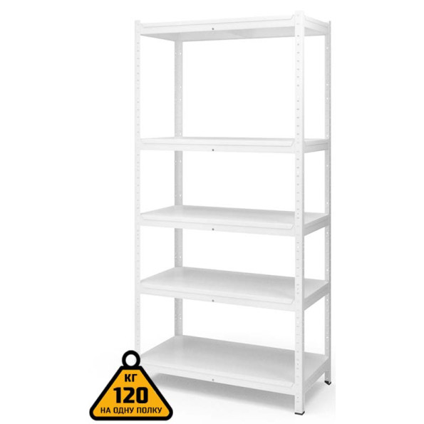 Стелаж металевий 250х110х60 см БІЛИЙ 5 полиць із металу ХАРДІ-ПРО-3979 для дому, магазину, складу -
                                                        Фото 3