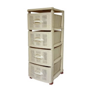 Комод пластиковый 94х38х47 см с выдвижными ящиками бежевый бежевый Комод пластиковый 94х38х47 см с выдвижными ящиками бежевый бежевый