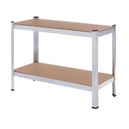 Стеллаж металлический 90х110х60 см БЕЛЫЙ 2 полки МДФ БОНА для дома, кладовки, на балкон Стеллаж металлический 90х110х60 см БЕЛЫЙ 2 полки МДФ БОНА для дома, кладовки, на балкон