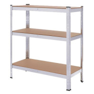 Стелаж металевий 100х90х60 см БІЛИЙ 3 полиці МДФ БОНА для будинку, комори, на балкон Стелаж металевий 100х90х60 см БІЛИЙ 3 полиці МДФ БОНА для будинку, комори, на балкон