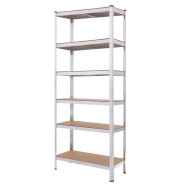 Стеллаж металлический 160х120х40 см БЕЛЫЙ 6 полок МДФ БОНА для дома, кладовки, на балкон Стеллаж металлический 160х120х40 см БЕЛЫЙ 6 полок МДФ БОНА для дома, кладовки, на балкон