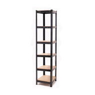 Стеллаж металлический 180x40x40 см ЧЕРНЫЙ 6 полок MДФ (5 мм) БОНА-ПРО Стеллаж металлический 180x40x40 см ЧЕРНЫЙ 6 полок MДФ (5 мм) БОНА-ПРО