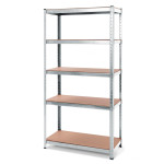 Стелаж металевий 180х90х40 см ЦИНК 5 полиць МДФ БОНА-90 для дому, комори, на балкон