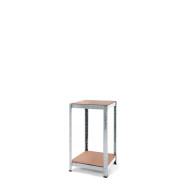 Стеллаж металлический 100x30x30 см ЦИНК 2 полки MДФ (5 мм) БОНА-ПРО