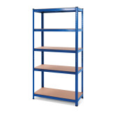 Стелаж металевий 180х90х40 см СИНІЙ 5 полиць МДФ БОНА-92 для дому, комори, на балкон