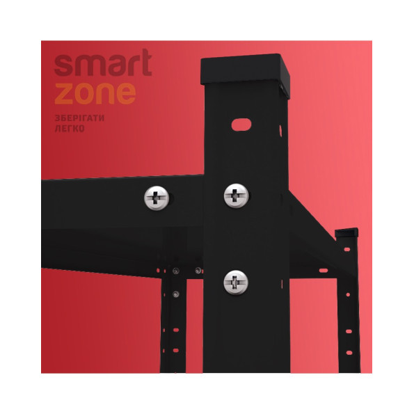 Комплект из двух стеллажей металлических 5 полок из металла с доставкой ЧЕРНЫЕ РИОЛА-88/2 (х2) -
                                                        Фото 3