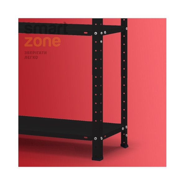 Комплект из двух стеллажей металлических 5 полок из металла с доставкой ЧЕРНЫЕ РИОЛА-88/2 (х2) -
                                                        Фото 5