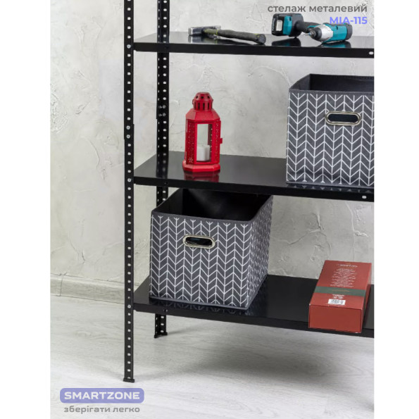 Стелаж металевий 150х75х30 см ЧОРНИЙ 4 полиці МІА-115 на кухню, у ванну, для квітів -
                                                        Фото 8