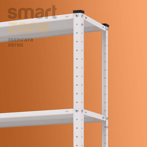 Стеллаж металлический 170х75х30 см БЕЛЫЙ 5 полок МИА-116 на кухню, в ванную, для цветов -
                                                        Фото 3