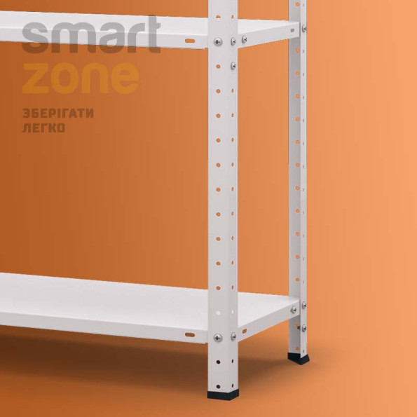 Стеллаж металлический 170х75х30 см БЕЛЫЙ 5 полок МИА-116 на кухню, в ванную, для цветов -
                                                        Фото 6